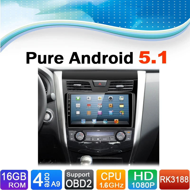 Система Android 5.1.1 автомобильная DVD система GPS навигации радио медиаплеер стерео для Nissan Teana 2013 2014 2015|car dvd gps