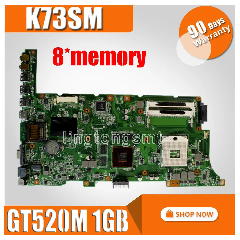 K73SM материнская плата 8 * Память GT520M 1 ГБ Rev 2,3 для For Asus K73SV K73SD материнская плата для ноутбука K73SM материнская плата K73SM материнская плата
K73SM материнская плата 8 * Память GT520M 1 ГБ Rev 2,3 для For Asus K73SV K73SD материнская плата для ноутбука K73SM материнская плата K73SM материнская плата