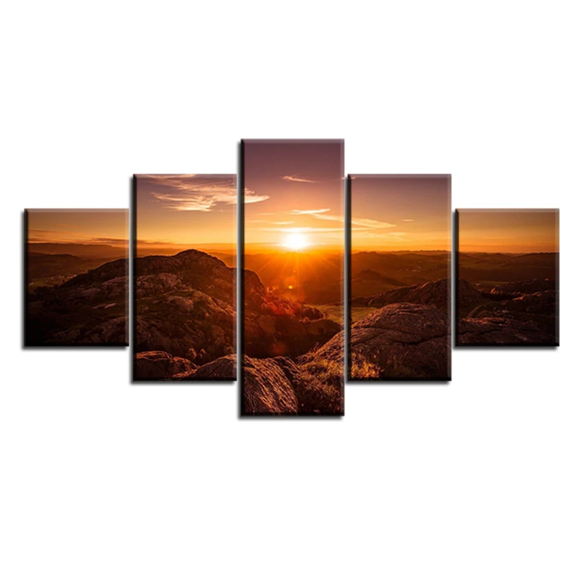 5 pc Set superb-sunset-in-the-mountains NO FRAME Oil Painting Canvas Prints Wall Art Pictures For Living Room Decorations
5 pc Set superb-sunset-in-the-mountains NO FRAME Oil Painting Canvas Prints Wall Art Pictures For Living Room Decorations