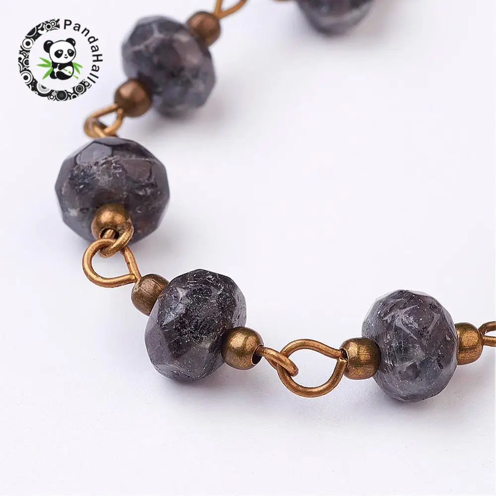 Handmade Labradorite Beaded Chains, for Necklaces Bracelets Making, with Brass Eyepins, Antique Bronze, 1m/strand
Handmade Labradorite Beaded Chains, for Necklaces Bracelets Making, with Brass Eyepins, Antique Bronze, 1m/strand