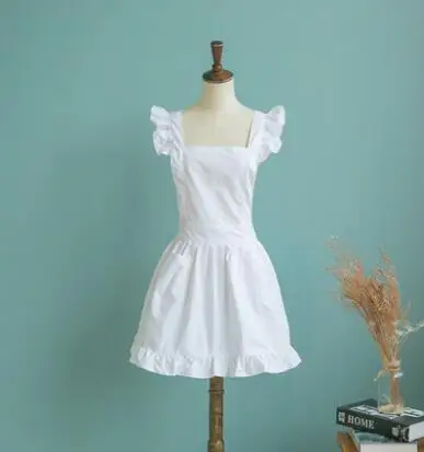 1pc Japanese Style Short Women Elegant White Ruffled Corss Back Adult Cosplay Apron White Cotton Apron Avental de Cozinha Diver
1pc Japanese Style Short Women Elegant White Ruffled Corss Back Adult Cosplay Apron White Cotton Apron Avental de Cozinha Diver