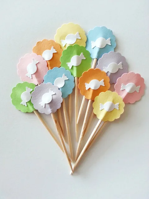 Sweet Pastel Candy Bar cupcake toppers Wedding Food Picks Bridal shower Bachelorette cocktail tea party muffin decorations
Sweet Pastel Candy Bar cupcake toppers Wedding Food Picks Bridal shower Bachelorette cocktail tea party muffin decorations