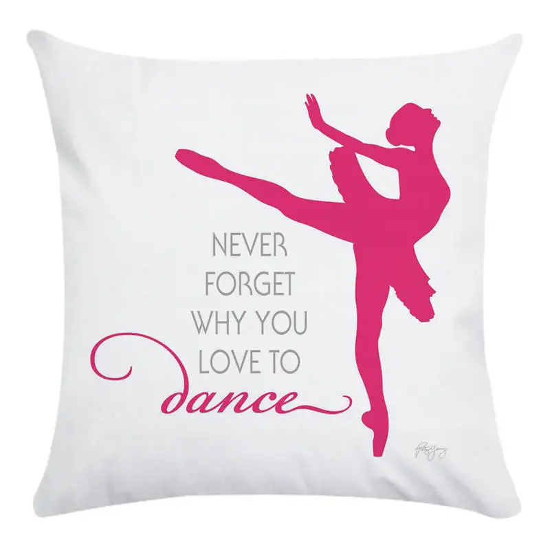 45x45 см чехол для подушки с рисунком танцующей девушки балерины Короткие Плюшевые