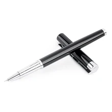 Jinhao Shine Platinum Steel Fountain Pens Luxury Brand Metal Silver Fine Hooded Nib 0.38mm Writing Ink Pen for School Office