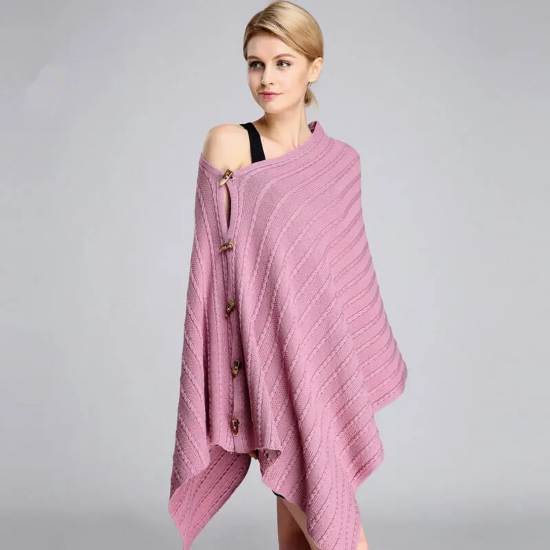 Woman wraps wide autumn winter warm scarf horn button shawl high quality scarves
Woman wraps wide autumn winter warm scarf horn button shawl high quality scarves