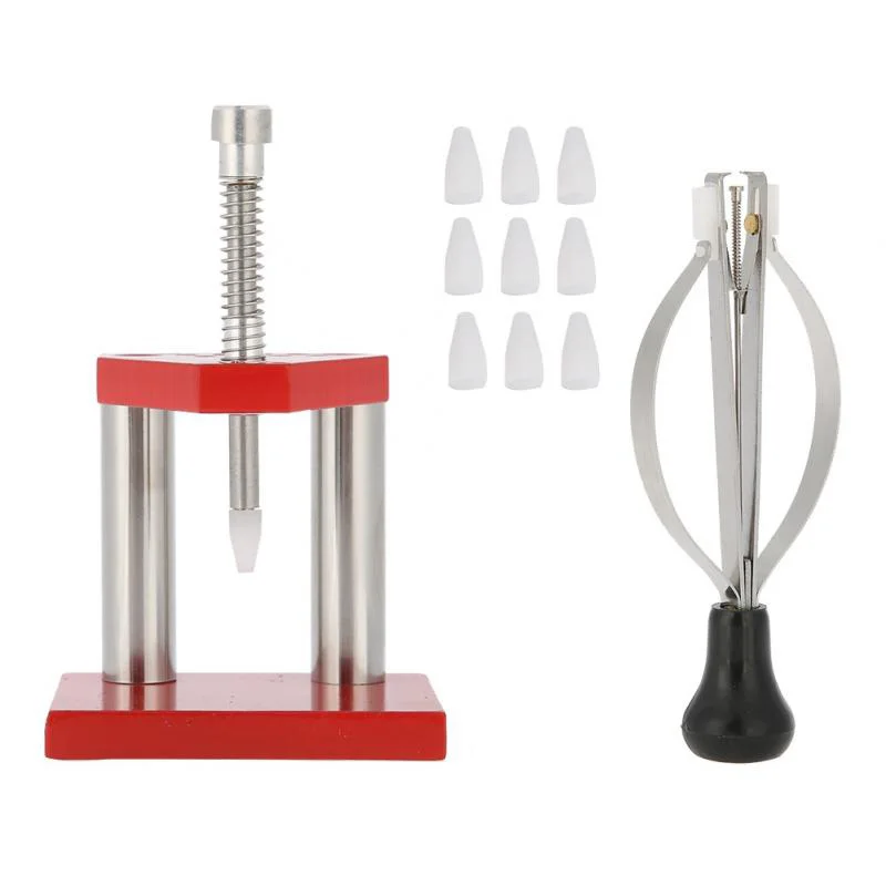 Red Watch Tool Hand Plunger Puller Remover Hand Set Fitter Solid Alloy Steel Watch Repair Tool Kit With 10 Plastic Dies
Red Watch Tool Hand Plunger Puller Remover Hand Set Fitter Solid Alloy Steel Watch Repair Tool Kit With 10 Plastic Dies