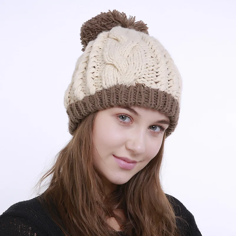 Women Knitted Warm Hat Knitted Pompom Hat Girls Winter Cashmere Caps Lady Skullies Bonnet Caps Slouchy Casual Headwear B-8452
Women Knitted Warm Hat Knitted Pompom Hat Girls Winter Cashmere Caps Lady Skullies Bonnet Caps Slouchy Casual Headwear B-8452