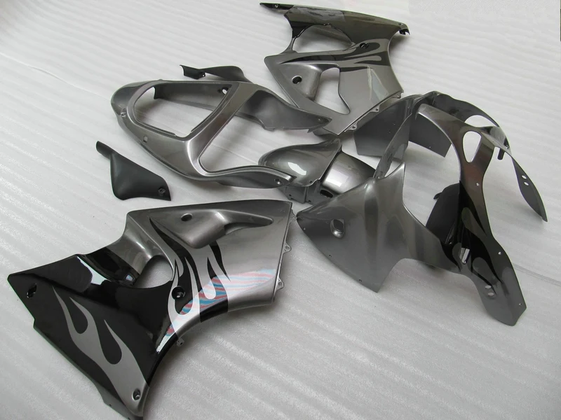 Injection mold Fairing kit for Kawasaki ZX 6R 2000 2001 2002 black flames gray aftermarket ZX-6R zx6r 00 01 02 fairings set AA47
Injection mold Fairing kit for Kawasaki ZX 6R 2000 2001 2002 black flames gray aftermarket ZX-6R zx6r 00 01 02 fairings set AA47