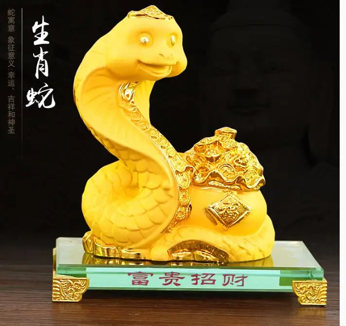 VELVET GOLD Crystal base Alluvial gold Snake Python Classical Faucet Recruitment Crafts Craft Decoration home statues sculpture
VELVET GOLD Crystal base Alluvial gold Snake Python Classical Faucet Recruitment Crafts Craft Decoration home statues sculpture
