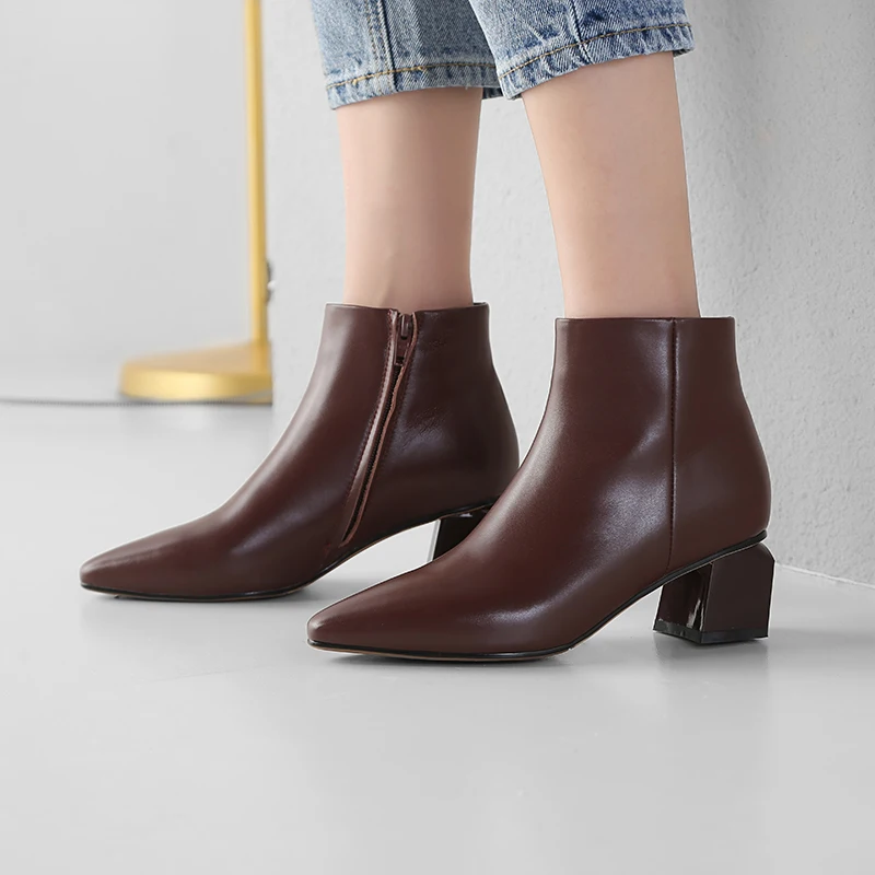 WETKISS Autumn High Heels Women Boots Cow Leather Bootie 2018 Pointed Toe Strange Style Shoes Lady New Zipper High Neck Footwear
WETKISS Autumn High Heels Women Boots Cow Leather Bootie 2018 Pointed Toe Strange Style Shoes Lady New Zipper High Neck Footwear