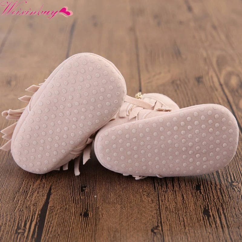 Bebe Moccasin Moccs Newborn Baby Girl Boy Kids Solid Fringe Shoes Infant Toddler Soft Soled Anti-slip Boots 0-18M
Bebe Moccasin Moccs Newborn Baby Girl Boy Kids Solid Fringe Shoes Infant Toddler Soft Soled Anti-slip Boots 0-18M