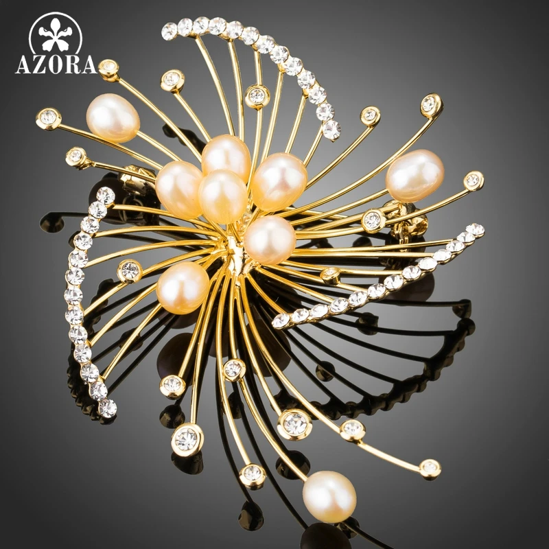 Брошь для шарфа с искусственным жемчугом и австрийским кристаллом|brooch jewelry|brooch