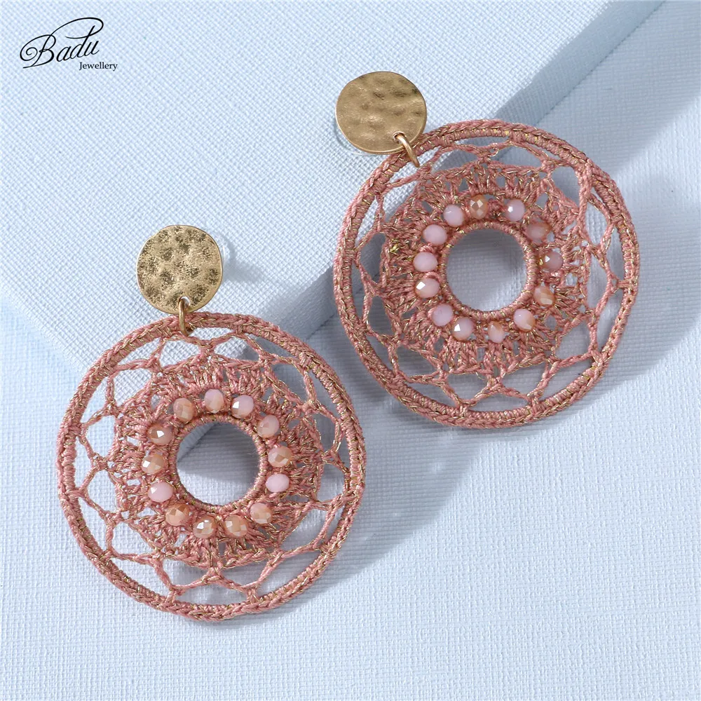 Badu Big Statement Round Crochet Earrings for Women Hollowing Crochet Drops Retro Dangle Earring Gift for Christmas Jewelry
Badu Big Statement Round Crochet Earrings for Women Hollowing Crochet Drops Retro Dangle Earring Gift for Christmas Jewelry