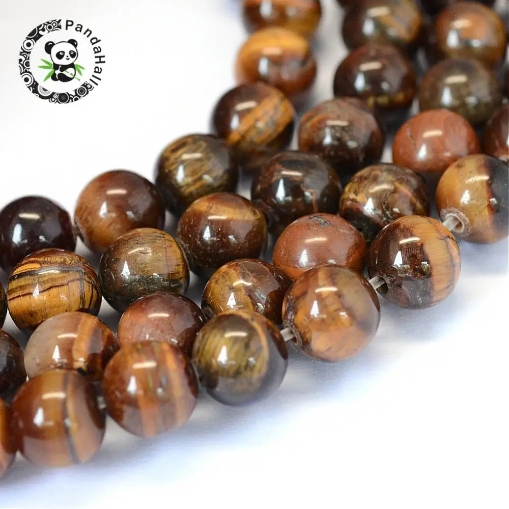 Grade AB Natural Tiger Eye Round Bead Strands, 8~8.5mm, Hole: 1mm; about 47pcs/strand, 15.5"
Grade AB Natural Tiger Eye Round Bead Strands, 8~8.5mm, Hole: 1mm; about 47pcs/strand, 15.5"