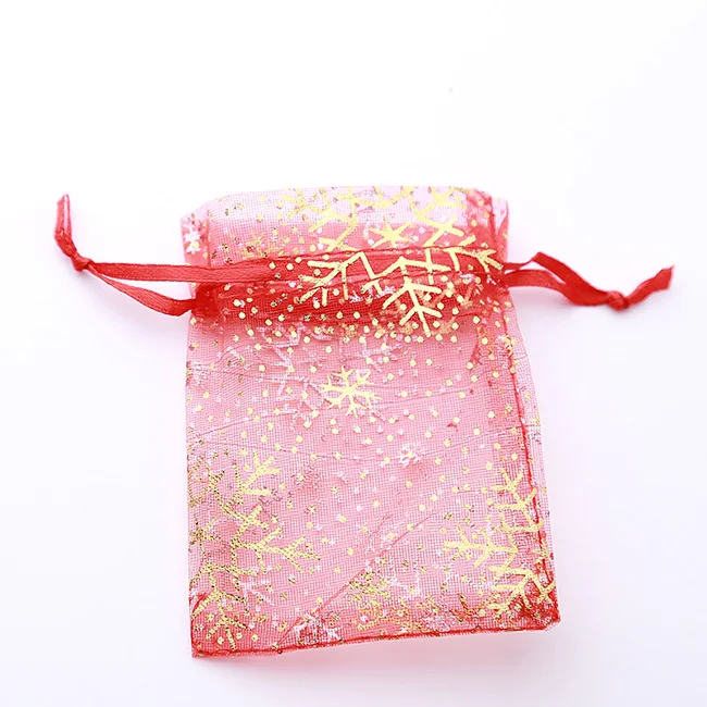 100pcs/pack Red With Gold Snowflake And Spot Organza Pouch Gift Drawstring Bags Fit Packing 7*9cm
100pcs/pack Red With Gold Snowflake And Spot Organza Pouch Gift Drawstring Bags Fit Packing 7*9cm