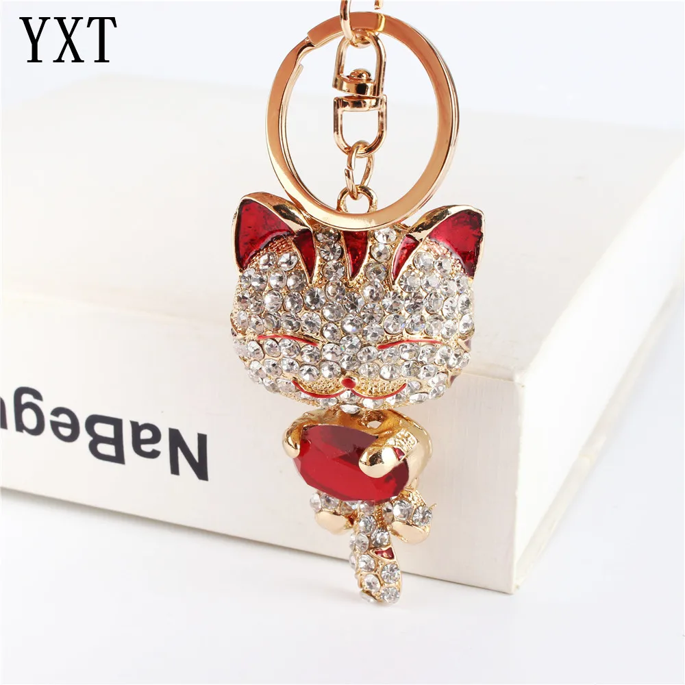 Money Cat Fashion Keyring Cute Crystal Charm Pendant Car Key Ring Bag Chain Jewelry Gift New Design Wedding Accessories
Money Cat Fashion Keyring Cute Crystal Charm Pendant Car Key Ring Bag Chain Jewelry Gift New Design Wedding Accessories