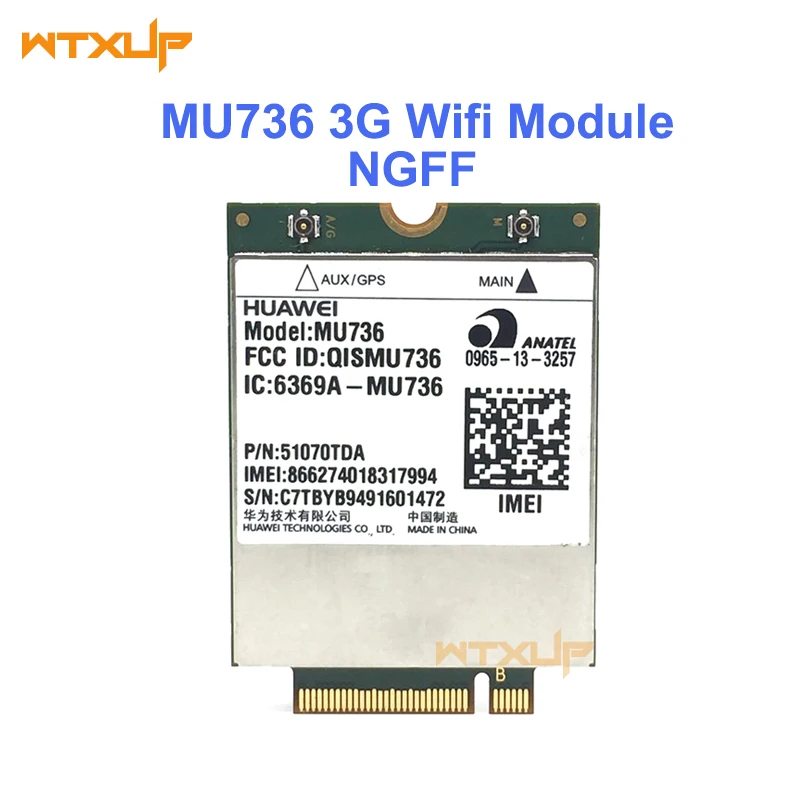 Оригинальная разблокированная беспроводная карта HUAWEI MU736 3G NGFF M.2 интерфейс