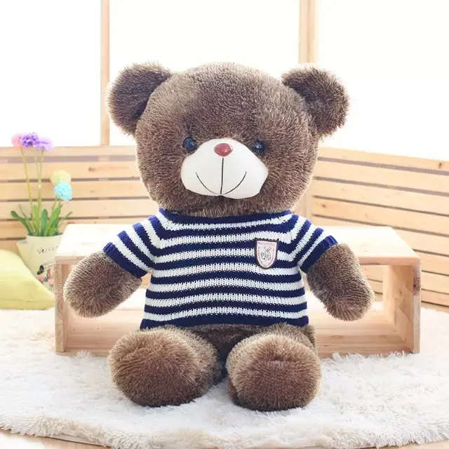 blue stripes sweater brown teddy bear plush toy about 60cm bear toy birthday gift h877
blue stripes sweater brown teddy bear plush toy about 60cm bear toy birthday gift h877