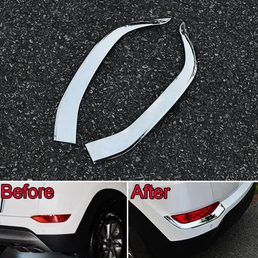 BBQ@FUKA Chrome ABS Rear Tail Fog Light Strip Trim Exterior Car Styling Sticker Fit For Hyundai Tucson 2015 2016
BBQ@FUKA Chrome ABS Rear Tail Fog Light Strip Trim Exterior Car Styling Sticker Fit For Hyundai Tucson 2015 2016