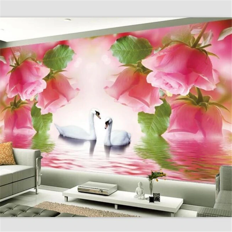 beibehang Wallpaper custom living room bedroom wallpaper mural romantic swan pink rose TV background wall decorative painting
beibehang Wallpaper custom living room bedroom wallpaper mural romantic swan pink rose TV background wall decorative painting