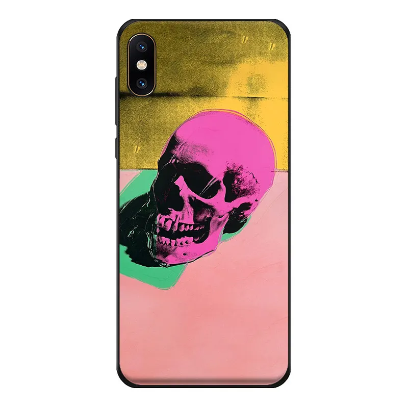 Skulls by Andy Warhol Pop art Мягкий силиконовый чехол из закаленного стекла для Xiaomi Mi 6 8 9 SE Mix 2