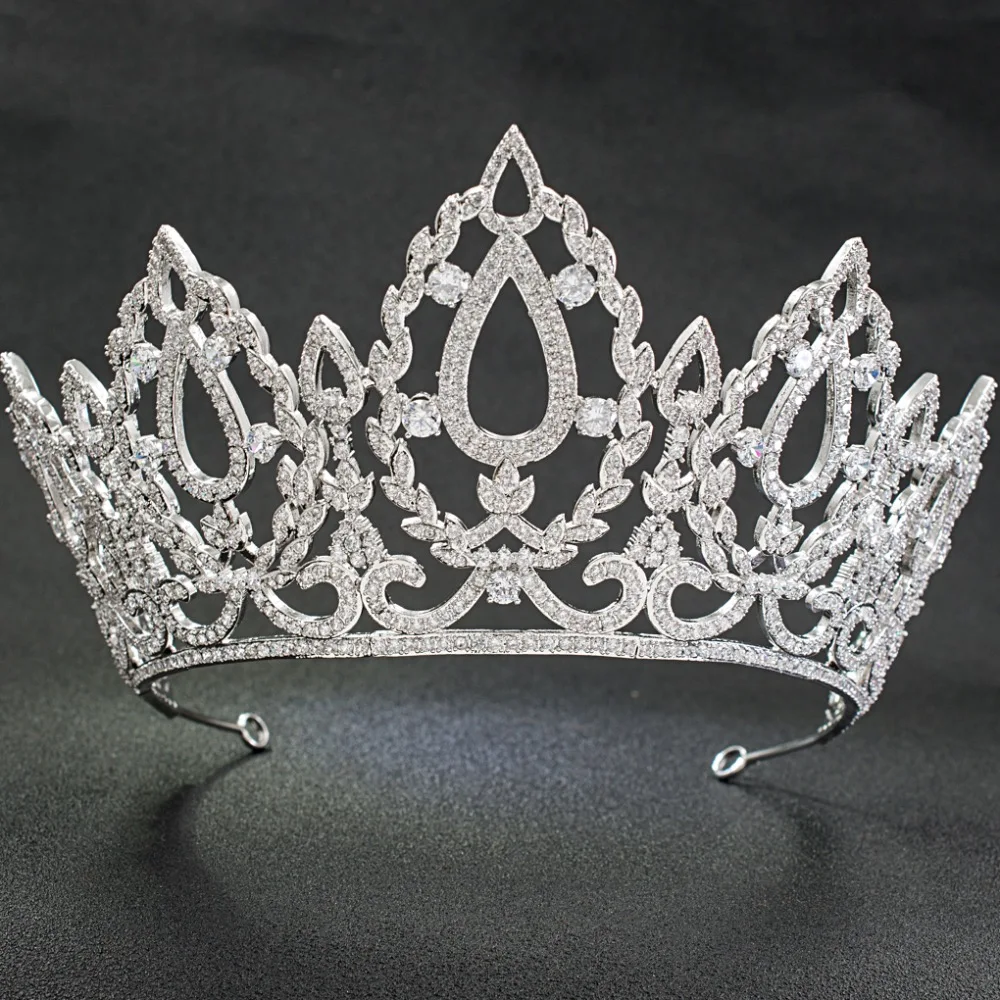 9.2cm Height Big CZ Cubic Zirconia Wedding Bridal Silver Tiara Diadem Crown Women Girl Prom Party Hair Jewelry Accessories HG215
9.2cm Height Big CZ Cubic Zirconia Wedding Bridal Silver Tiara Diadem Crown Women Girl Prom Party Hair Jewelry Accessories HG215