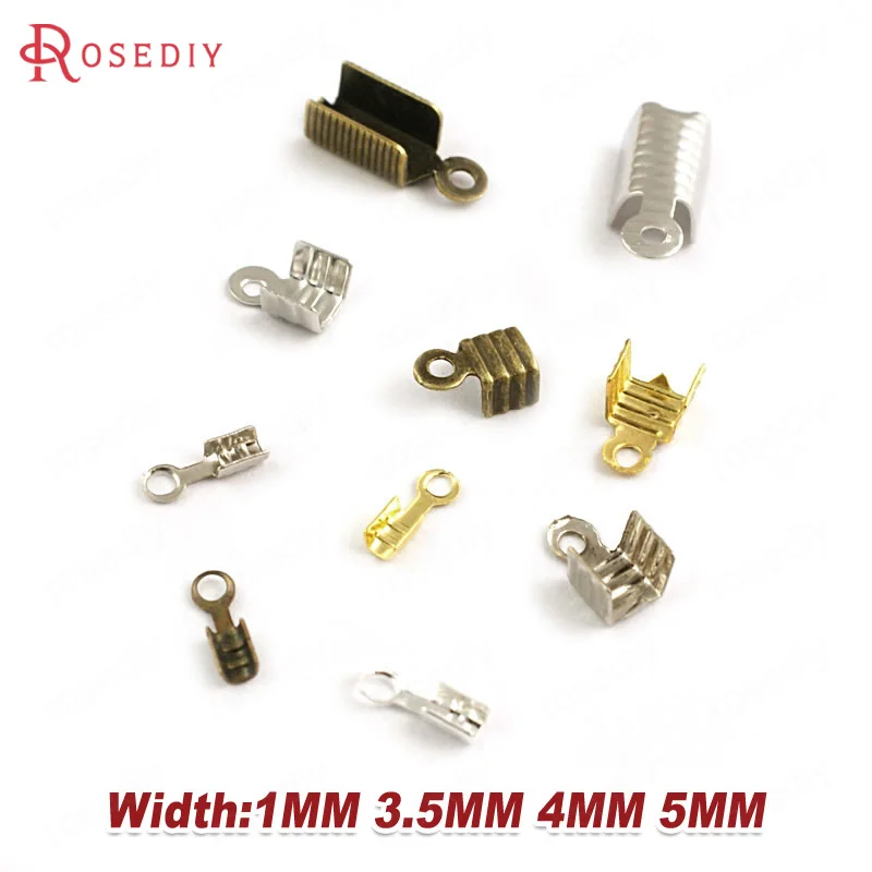(4360)200PCS 1MM 4MM 5MM Iron or Brass Crimp End Caps & Clasps Cord or Ribbon Connect Clasps Diy Jewelry Findings Accessories
(4360)200PCS 1MM 4MM 5MM Iron or Brass Crimp End Caps & Clasps Cord or Ribbon Connect Clasps Diy Jewelry Findings Accessories