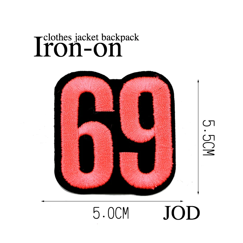 @ 5*5.5cm Embroidery Number 69 Letter Patch Applique Iron on Patches for Clothes DIY Applications Stickers Decorations Jacket
@ 5*5.5cm Embroidery Number 69 Letter Patch Applique Iron on Patches for Clothes DIY Applications Stickers Decorations Jacket