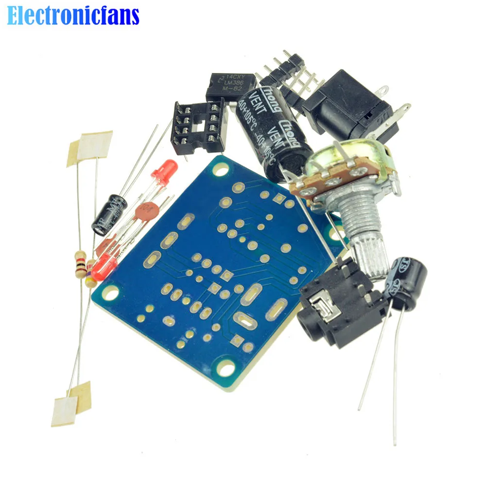 LM386 плата мини усилителя DIY Kit 3V 12V усилитель мощности комплект электронных