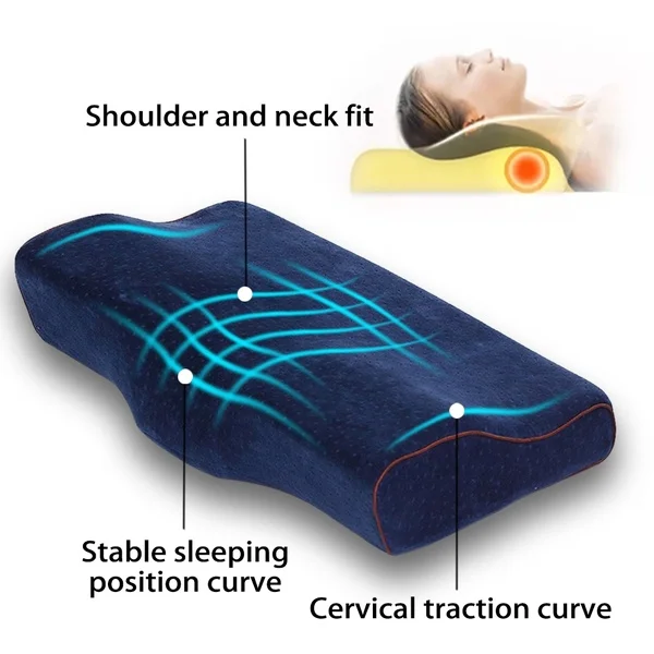 Memory Foam Cervical butterfly Pillow Ergonomic Neck Pillow with Orthopedic Design for Neck Support and Pain Relief Bed Sleeping
Memory Foam Cervical butterfly Pillow Ergonomic Neck Pillow with Orthopedic Design for Neck Support and Pain Relief Bed Sleeping