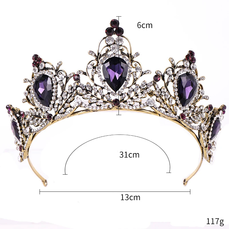 Purple Crystal Bridal Tiara Crown Rhinestone Diadem for Princess Wedding Hair Accessories Vintage Gold Crystal Queen Bride Crown
Purple Crystal Bridal Tiara Crown Rhinestone Diadem for Princess Wedding Hair Accessories Vintage Gold Crystal Queen Bride Crown