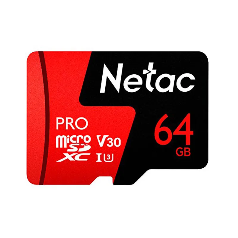 

Netac micro sd 64gb P500 Pro Class 10 memory Card microSDXC V30 U3 UHS-I TF Flash Card 64 gb for mobile phone and Sport Camera