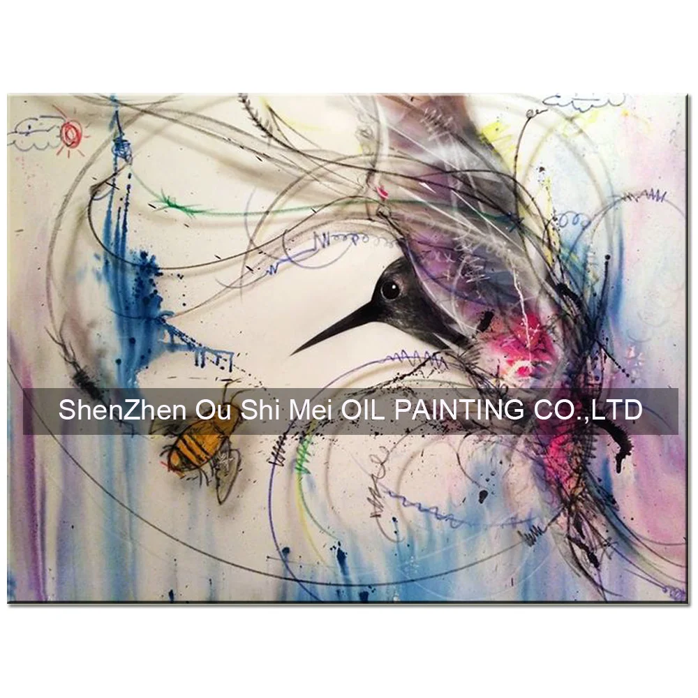 Handmade Bird Hunt Bees Oil Painting on Canvas Hand Painted Modern Abstract Animal Paintings For Living Room Wall Decor Painting
Handmade Bird Hunt Bees Oil Painting on Canvas Hand Painted Modern Abstract Animal Paintings For Living Room Wall Decor Painting