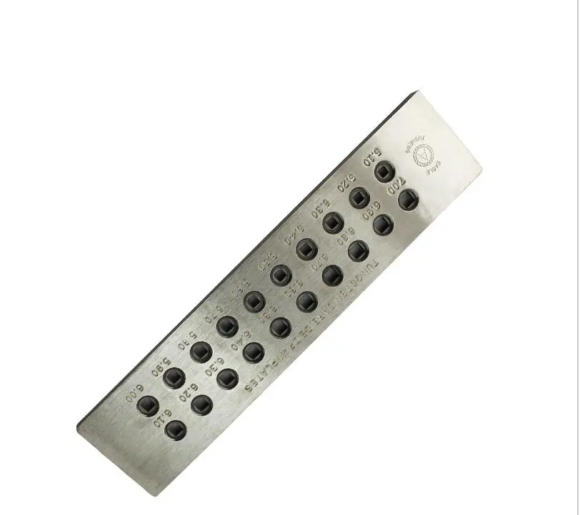 Square Shape Tungsten Carbide Wire Drawplate,Various models,3.10-5.00mm,5.10-7.00mm,hole number 20/30 Jewelry Making Equipment
Square Shape Tungsten Carbide Wire Drawplate,Various models,3.10-5.00mm,5.10-7.00mm,hole number 20/30 Jewelry Making Equipment