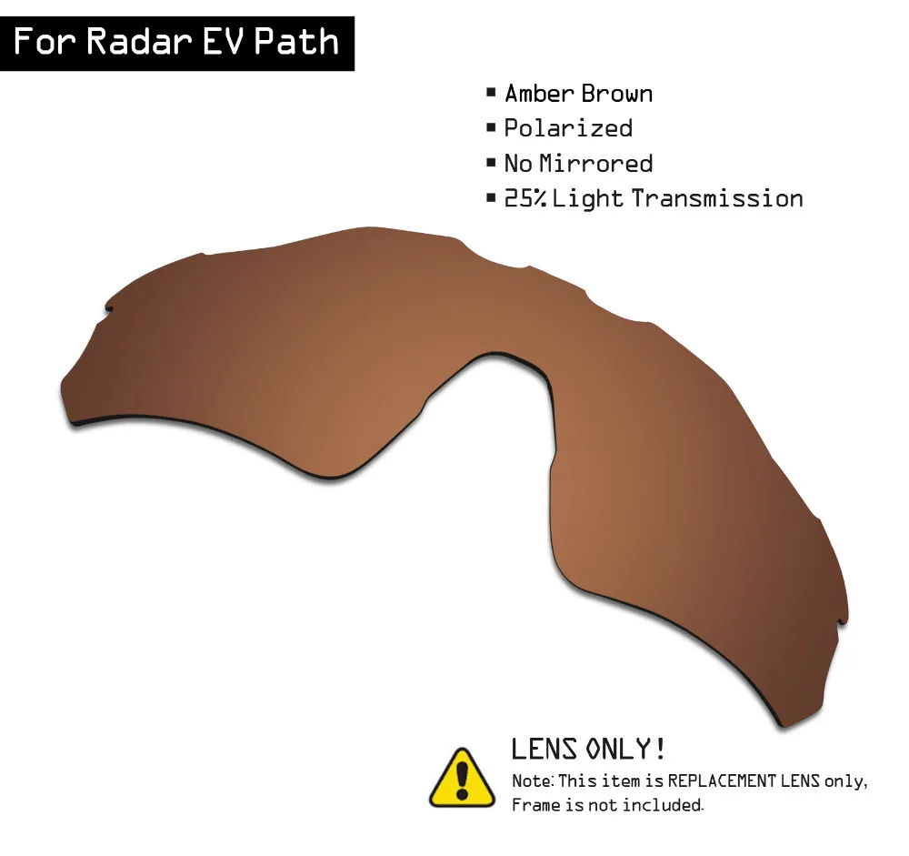 

SmartVLT Polarized Sunglasses Replacement Lenses for Oakley Radar EV Path - Amber Brown