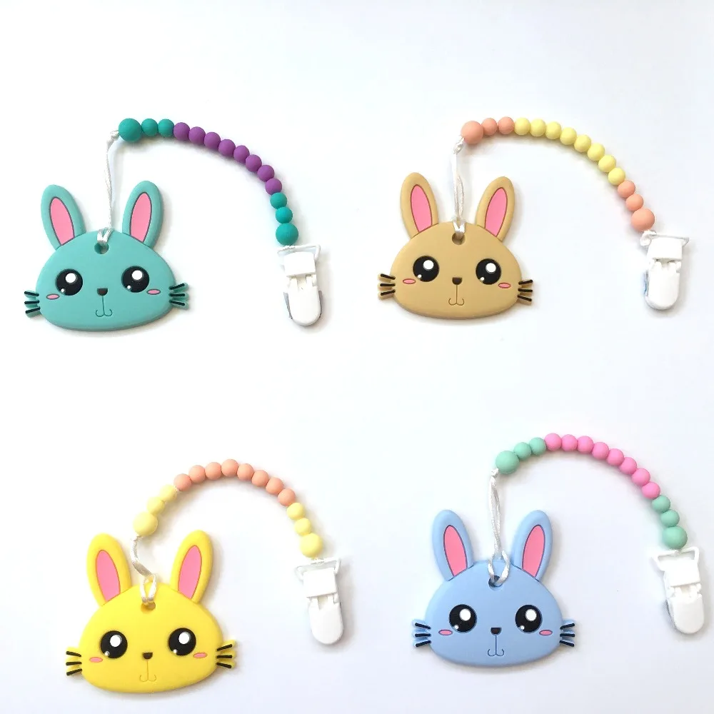 Silicone Rabbit Pacifier BPA Free Baby Teether Hand made Funny Colorful Bead Clip Holder Pacifier Clips Soother Chain For Baby
Silicone Rabbit Pacifier BPA Free Baby Teether Hand made Funny Colorful Bead Clip Holder Pacifier Clips Soother Chain For Baby