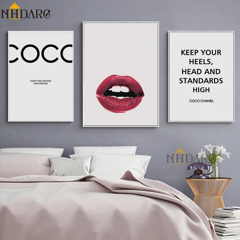 The COCO Quotes Canvas Poster Black White Wall Art Print Lips Painting Decorative Picture Modern Home Living Room Decoration
The COCO Quotes Canvas Poster Black White Wall Art Print Lips Painting Decorative Picture Modern Home Living Room Decoration