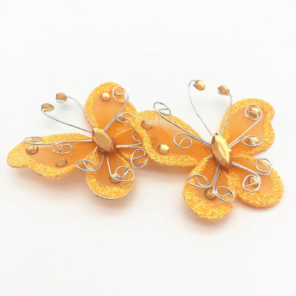 Orange 53x45mm Wire Glitter Butterfly Garment Appliques Wedding Decoration Cardmaking SCRAPBOOKING Embellishments
Orange 53x45mm Wire Glitter Butterfly Garment Appliques Wedding Decoration Cardmaking SCRAPBOOKING Embellishments