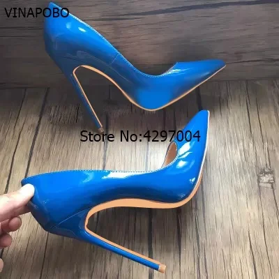 VINAPOBO 2018 New Arrive SEXY Women Shoes Blue Patent Leather Sexy Stilettos High Heels 12cm/10cm/8cm Pointed Toe Women Pumps
VINAPOBO 2018 New Arrive SEXY Women Shoes Blue Patent Leather Sexy Stilettos High Heels 12cm/10cm/8cm Pointed Toe Women Pumps