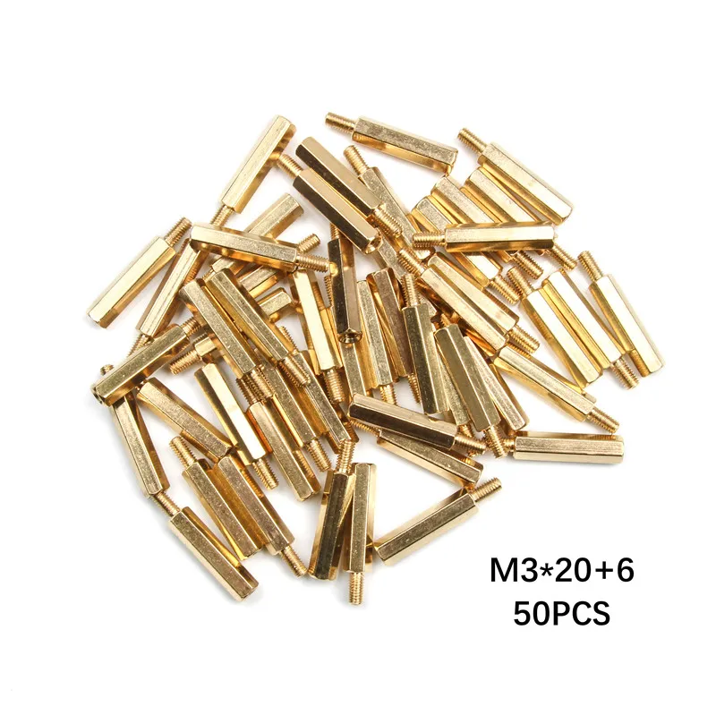 50Pcs M3*3/4/5/6/8/15/20mm+6mm Hex head Brass Spacing Screws Threaded Pillar PCB Computer PC Motherboard StandOff Spacer
50Pcs M3*3/4/5/6/8/15/20mm+6mm Hex head Brass Spacing Screws Threaded Pillar PCB Computer PC Motherboard StandOff Spacer