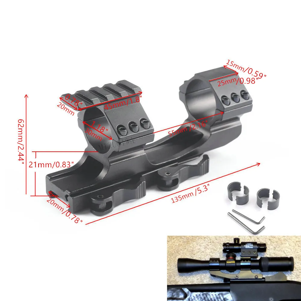 Тактический QD Quick Release 25,4 мм 1 дюйм/30 мм двойной кольцо Консольные Сфера горе вперед Reach для 20 мм Пикатинни Уивер
Тактический QD Quick Release 25,4 мм 1 дюйм/30 мм двойной кольцо Консольные Сфера горе вперед Reach для 20 мм Пикатинни Уивер