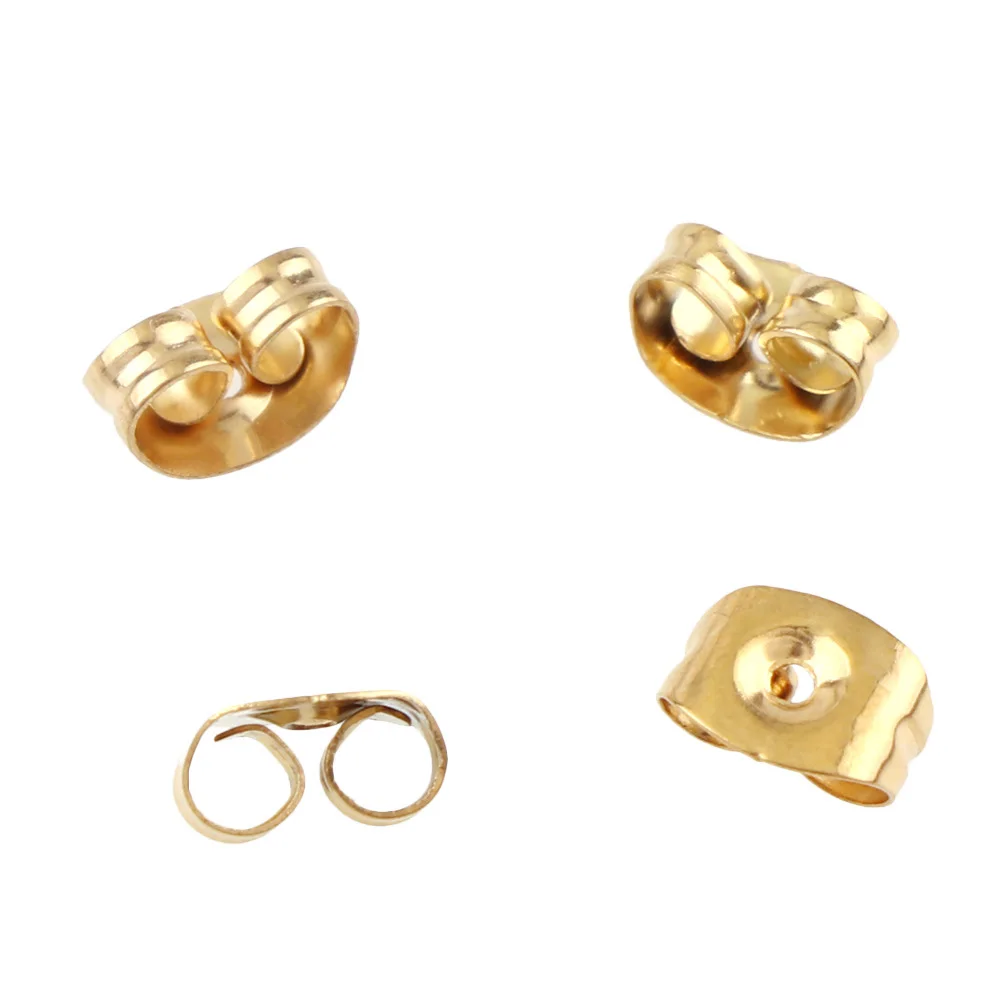 100PCS High-Quality Stainless Steel Gold Silver Hardback Earring Stopper For Jewelry Making Finding Earrings DIY Ear Back Plug
100PCS High-Quality Stainless Steel Gold Silver Hardback Earring Stopper For Jewelry Making Finding Earrings DIY Ear Back Plug