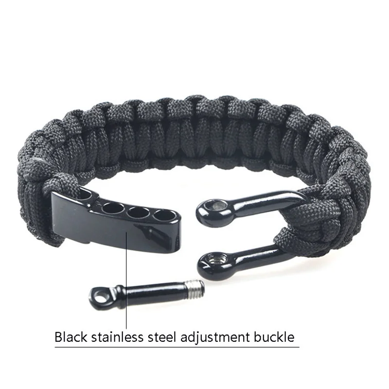 LOULEUR Top Outdoor Camping Rescue Emergency Survival Paracord Bracelet Men Women Parachute Cord Rope Stainless Steel Bracelets
LOULEUR Top Outdoor Camping Rescue Emergency Survival Paracord Bracelet Men Women Parachute Cord Rope Stainless Steel Bracelets
