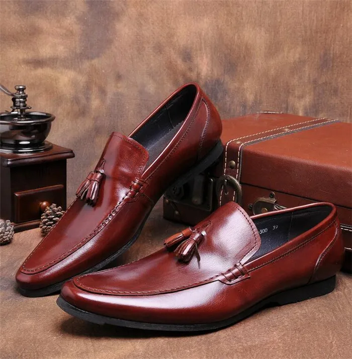 Men Itilian casual tassel dress shoes slip-on flat solid leather shoes pointed toe handmade shoes derby shoes
Men Itilian casual tassel dress shoes slip-on flat solid leather shoes pointed toe handmade shoes derby shoes