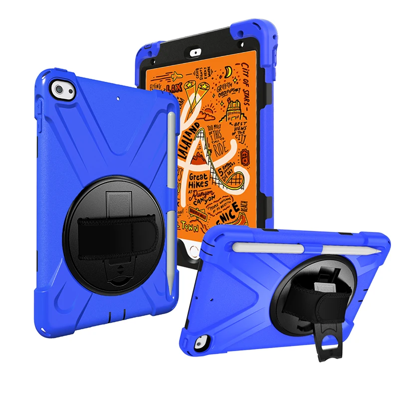 Swivel Wrist Strap Drop Resistance Shockproof Case Kids Safe Silicone Hybrid Cover with Kickstand for Apple iPad Mini 4 Mini 5
Swivel Wrist Strap Drop Resistance Shockproof Case Kids Safe Silicone Hybrid Cover with Kickstand for Apple iPad Mini 4 Mini 5