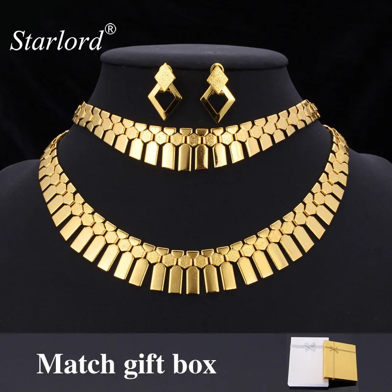 Starlord Africa Choker Necklace Bracelet Earrings Set For Women Hot Fashion Jewelry & Gift Box African Jewelry Set NEH351
Starlord Africa Choker Necklace Bracelet Earrings Set For Women Hot Fashion Jewelry & Gift Box African Jewelry Set NEH351