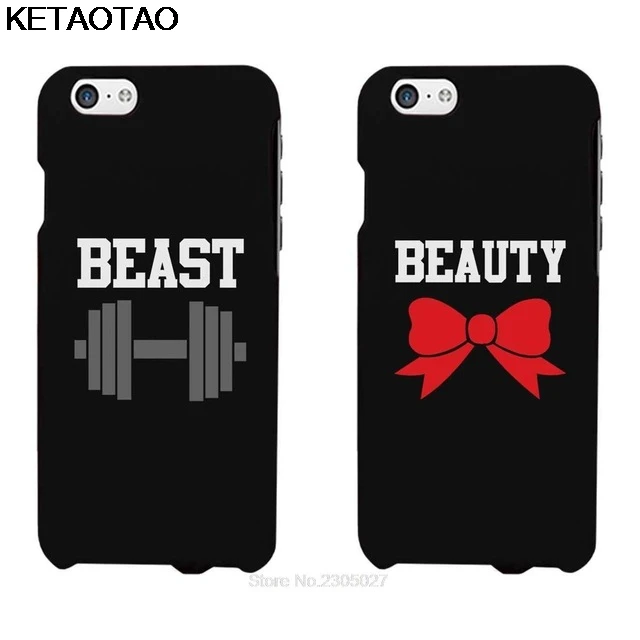 KETAOTAO Beauty and Beast подходящие парные телефонные чехлы для iPhone 4 5C 5S 6S 7 8 Plus X Samsung чехол