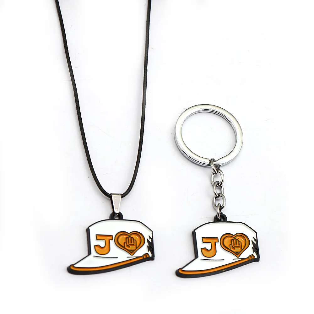 Cartoon Jewelry Keychain Holder Metal JOJOS BIZARRE ADVENTURE Keyring Kujo Jotaro Student Hat Statement Necklace Car Accessory
Cartoon Jewelry Keychain Holder Metal JOJOS BIZARRE ADVENTURE Keyring Kujo Jotaro Student Hat Statement Necklace Car Accessory