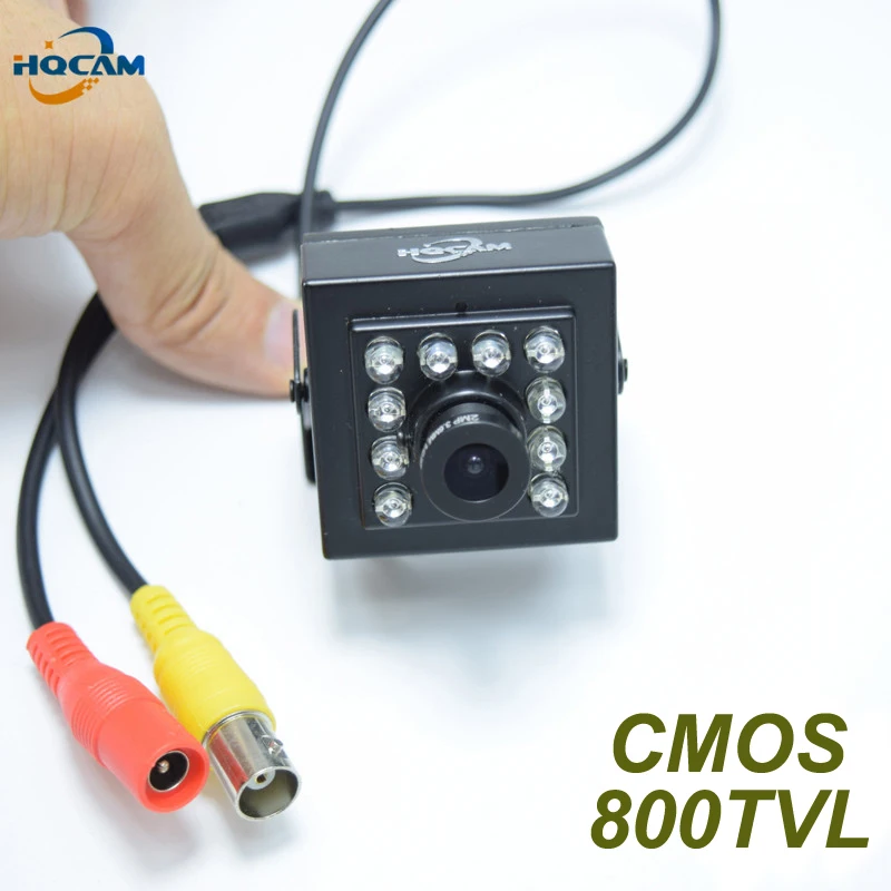 

HQCAM 800TVL 10PCS 940nm led Night vision camera 1/3"Color CMOS HD High Resolution 3.6mm Lens CCTV Camera security mini camera