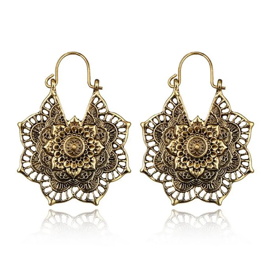 Lacoogh Girls Tribal Floral Hollow Geometric Earrings Vintage Mandala Flowers Hanging Pendant Earrings Women Drop Earing Jewelry
Lacoogh Girls Tribal Floral Hollow Geometric Earrings Vintage Mandala Flowers Hanging Pendant Earrings Women Drop Earing Jewelry